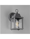 Aplique de pared estilo farolillo MIRANDE bombilla excl. 1x E27 max. 40W IP23 Antracita