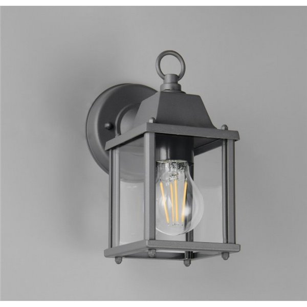Aplique de pared estilo farolillo MIRANDE bombilla excl. 1x E27 max. 40W IP23 Antracita