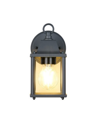Aplique de pared estilo farolillo MIRANDE bombilla excl. 1x E27 max. 40W IP23 Antracita