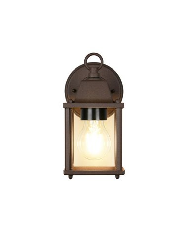 Aplique de pared MIRANDE estilo farolillo, bombilla excl. 1x E27 max. 40W IP23 Óxido