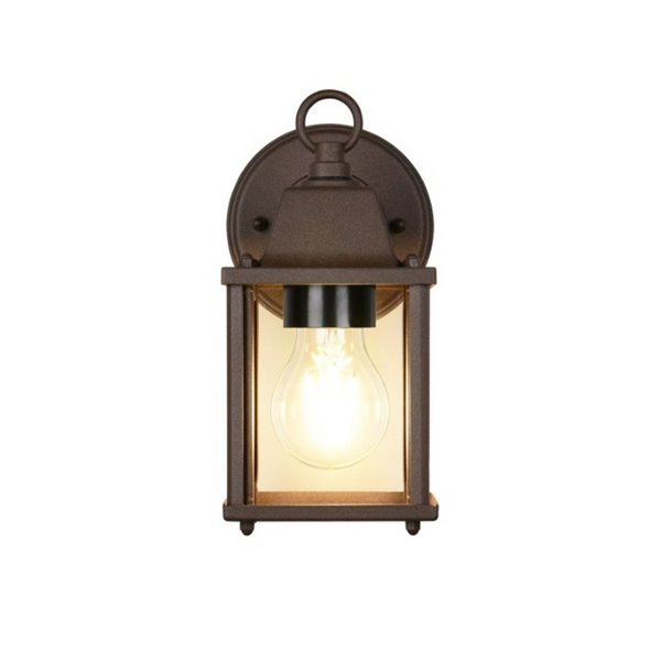 Aplique de pared MIRANDE estilo farolillo, bombilla excl. 1x E27 max. 40W IP23 Óxido