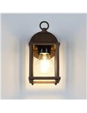 Aplique de pared MIRANDE estilo farolillo, bombilla excl. 1x E27 max. 40W IP23 Óxido