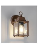 Aplique de pared MIRANDE estilo farolillo, bombilla excl. 1x E27 max. 40W IP23 Óxido