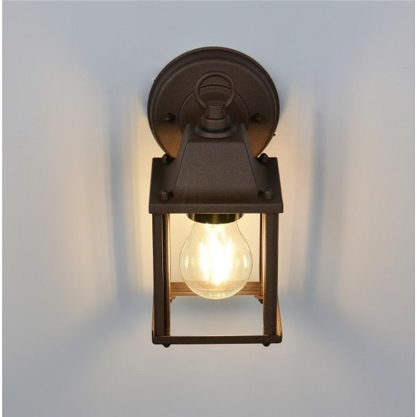 Aplique de pared MIRANDE estilo farolillo, bombilla excl. 1x E27 max. 40W IP23 Óxido
