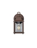 Aplique de pared MIRANDE estilo farolillo, bombilla excl. 1x E27 max. 40W IP23 Óxido