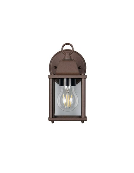 Aplique de pared MIRANDE estilo farolillo, bombilla excl. 1x E27 max. 40W IP23 Óxido