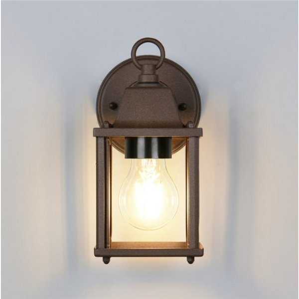 Aplique de pared MIRANDE estilo farolillo, bombilla excl. 1x E27 max. 40W IP23 Óxido