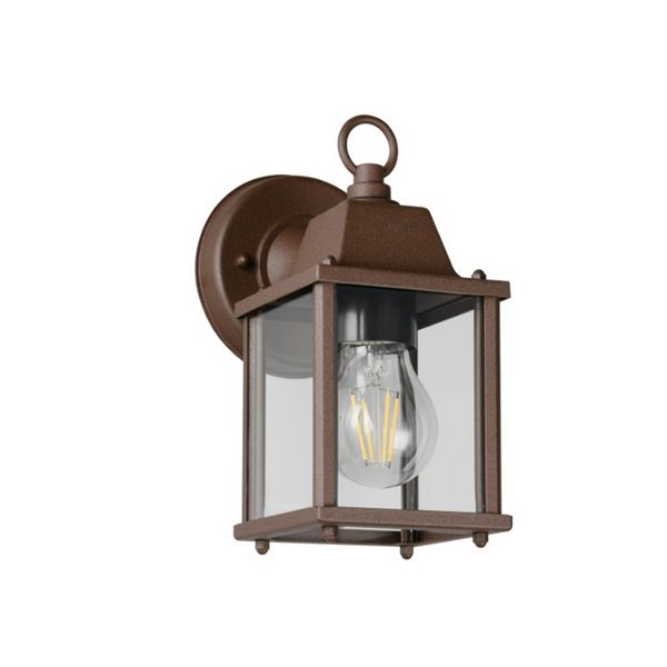 Aplique de pared MIRANDE estilo farolillo, bombilla excl. 1x E27 max. 40W IP23 Óxido