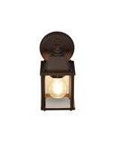 Aplique de pared MIRANDE estilo farolillo, bombilla excl. 1x E27 max. 40W IP23 Óxido