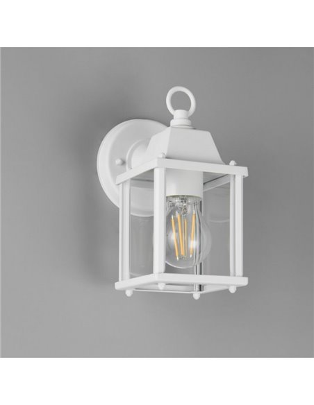 Applique d'extérieur style lanterne MIRANDE, ampoule exclue. 1x E27 max. 40W IP23 Blanc