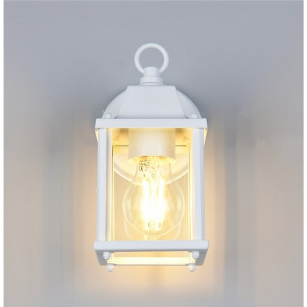 Applique d'extérieur style lanterne MIRANDE, ampoule exclue. 1x E27 max. 40W IP23 Blanc