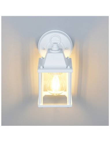 Applique d'extérieur style lanterne MIRANDE, ampoule exclue. 1x E27 max. 40W IP23 Blanc