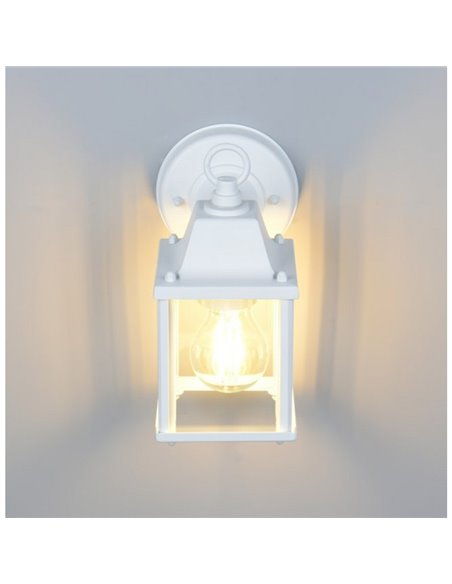 Luminária de parede externa estilo lanterna MIRANDE, lâmpada excl. 1x E27 máx. 40W IP23 Branco