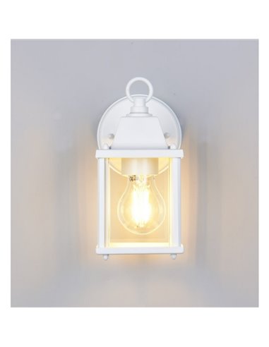 Applique d'extérieur style lanterne MIRANDE, ampoule exclue. 1x E27 max. 40W IP23 Blanc