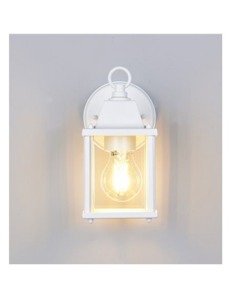 Luminária de parede externa estilo lanterna MIRANDE, lâmpada excl. 1x E27 máx. 40W IP23 Branco