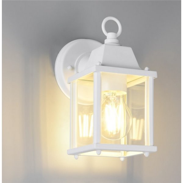 Applique d'extérieur style lanterne MIRANDE, ampoule exclue. 1x E27 max. 40W IP23 Blanc