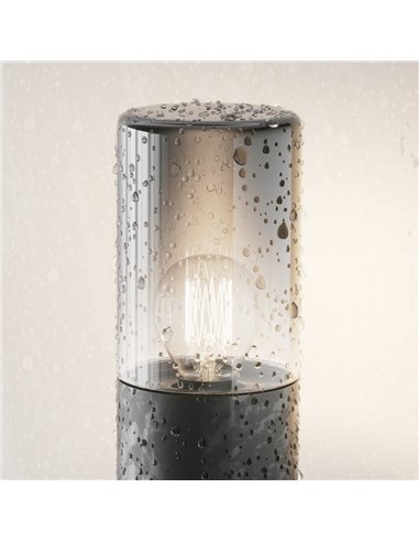 Balise de sol AMAS, aluminium et verre, ampoule exclue. 1xE27 max.60W IP54 Anthracite
