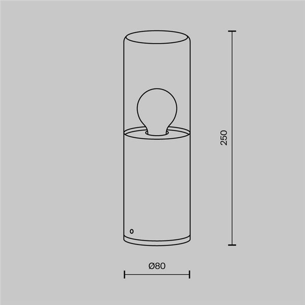 Baliza de superficie para suelo AMAS aluminio y vidrio bombilla excl. 1xE27 max.60W IP54 Antracita