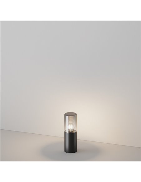 Baliza de superficie para suelo AMAS aluminio y vidrio bombilla excl. 1xE27 max.60W IP54 Antracita