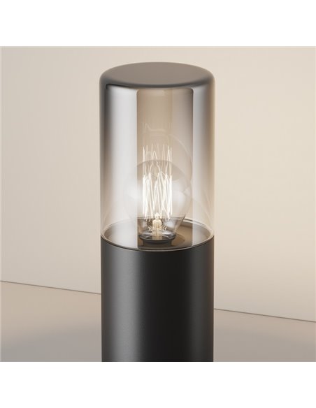 Baliza de superficie para suelo AMAS aluminio y vidrio bombilla excl. 1xE27 max.60W IP54 Antracita