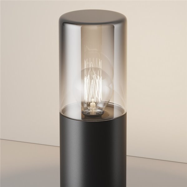 Baliza de superficie para suelo AMAS aluminio y vidrio bombilla excl. 1xE27 max.60W IP54 Antracita