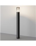 Poteau extérieur AMAS ↕80cm de hauteur, aluminium et verre, ampoule exclue. 1xE27 max.60W IP54 Anthracite