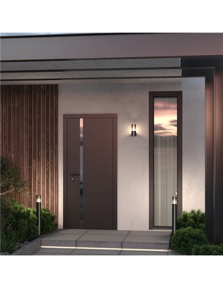 Applique d'extérieur AMAS, abat-jour fumé, ampoule exclue. 1xE27 max. 60W IP54 Anthracite