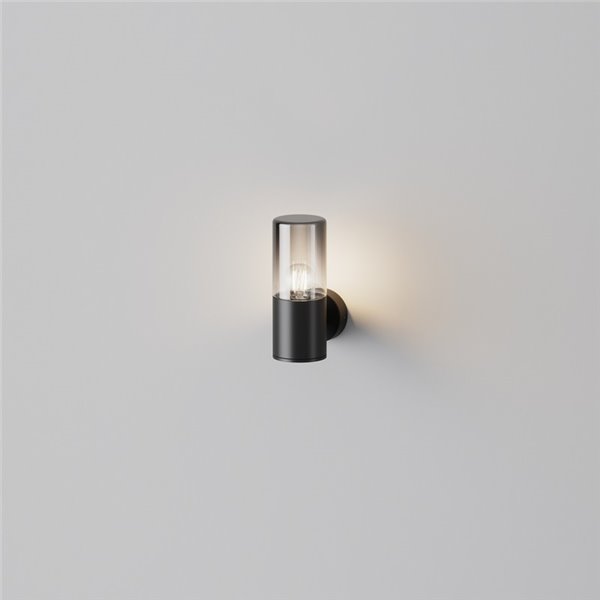 Aplique de pared AMAS para exterior, tulipa ahumada bombilla excl.1xE27 max.60W IP54 Antracita