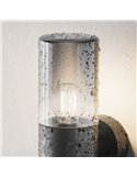 Aplique de pared AMAS para exterior, tulipa ahumada bombilla excl.1xE27 max.60W IP54 Antracita