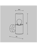 Aplique de pared AMAS para exterior, tulipa ahumada bombilla excl.1xE27 max.60W IP54 Antracita