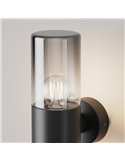Aplique de pared AMAS 2 luces, tulipa ahumada bombillas excl.2xE27 max.60W IP54 Antracita