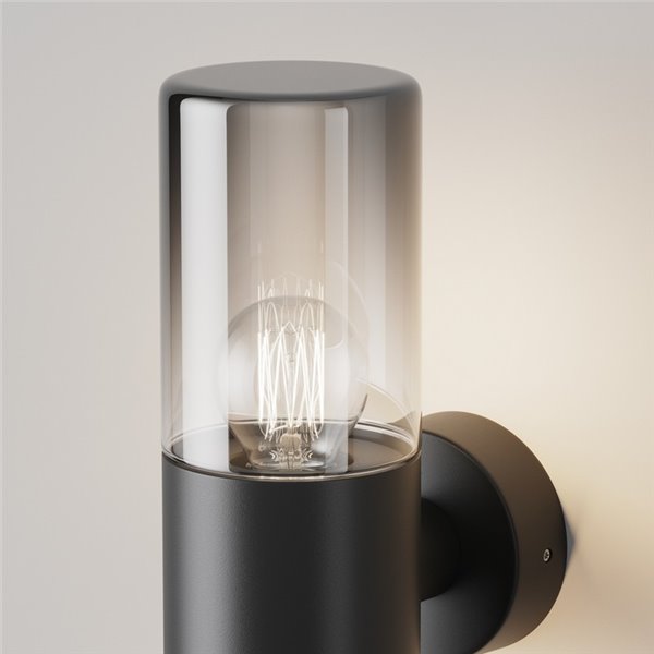 Aplique de pared AMAS 2 luces, tulipa ahumada bombillas excl.2xE27 max.60W IP54 Antracita