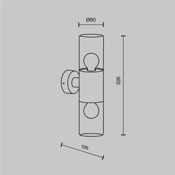 Aplique de pared AMAS 2 luces, tulipa ahumada bombillas excl.2xE27 max.60W IP54 Antracita