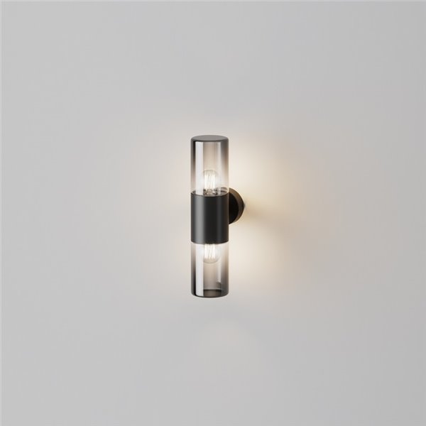 Aplique de pared AMAS 2 luces, tulipa ahumada bombillas excl.2xE27 max.60W IP54 Antracita