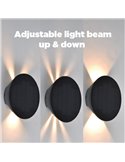 Aplique de pared LED exterior con panel solar frontal BELKA, con luz arriba y abajo, 9W 280Lm, 3000K