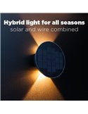 Aplique de pared LED exterior con panel solar frontal BELKA, con luz arriba y abajo, 9W 280Lm, 3000K
