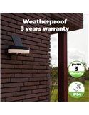 Aplique LED con panel solar ajustable y sensor PIR RUNDA, 12W 1300Lm, 3000K