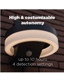 Aplique LED con panel solar ajustable y sensor PIR RUNDA, 12W 1300Lm, 3000K