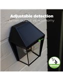 Aplique de pared exterior de estilo clásico AVONY, con sensor de movimeinto y panel solar, E27, negro