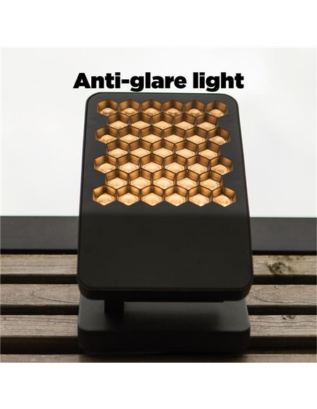 Applique LED rectangulaire en aluminium forme nid d'abeille ATLANTIS, 13,7W 2200Lm/2350Lm - 3000K/4000K