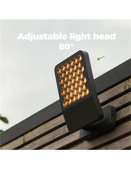 Aplique rectangular LED de aluminio con forma de panal ATLANTIS, 13,7W 2200Lm/2350Lm - 3000K/4000K 