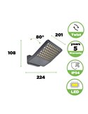 Aplique LED de aluminio en forma de panal ATLANTIS, potente 24W 3850Lm/3950Lm - 3000K/4000K 