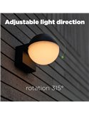 Applique murale extérieure LOOMA LED en forme de globe avec lumière rotative à 270°, 7,8 W, 1150 lm, 3000 K