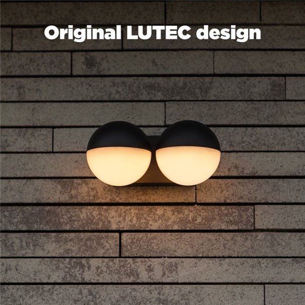 Lámpara de pared LED exterior doble en forma de globo LOOMA, con luz giro 270º, 15,6W 2300Lm, 3000K