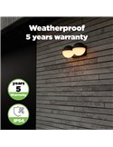 Lámpara de pared LED exterior doble en forma de globo LOOMA, con luz giro 270º, 15,6W 2300Lm, 3000K