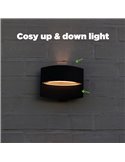 Aplique LED con luz ascendente y descendente LOTUS, 8,5W 1200Lm, 3000K
