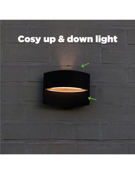 Aplique LED LOTUS com luz ascendente e descendente, 8,5W 1200Lm, 3000K