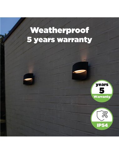 Aplique LED LOTUS com luz ascendente e descendente, 8,5W 1200Lm, 3000K