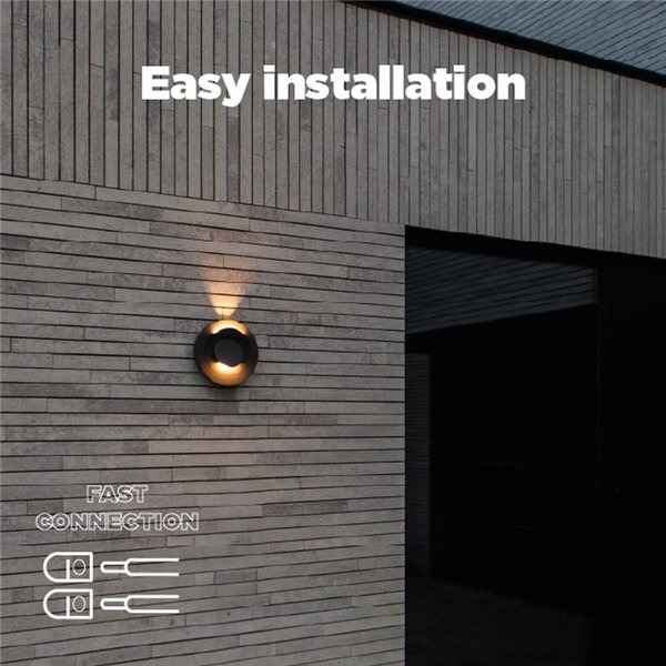 Aplique LED de exterior MOOV con 2 cabezales ajustables y un haz de luz fijo, 7,8W 550Lm, 3000K