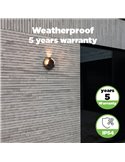 Aplique LED de exterior MOOV con 2 cabezales ajustables y un haz de luz fijo, 7,8W 550Lm, 3000K